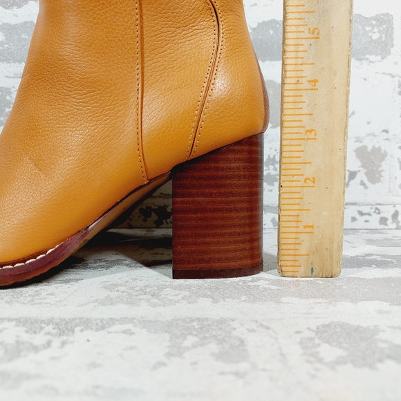 NEW Sam Edelman Elsy Womens Tan Leather Block Heel Knee-High Boots - Picture 2 of 14